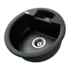 Гранітна мийка Globus Lux GURON 480 мм-А0002, чорний- Фото 3